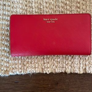 Kate Spade red bifold wallet